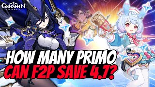 How Many Primogems Can You Save In Patch 47  Genshin Impact [upl. by Grinnell164]