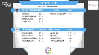 South London CC 1st XI v Croydon Lions CC Croydon Lions CC [upl. by Adaval171]