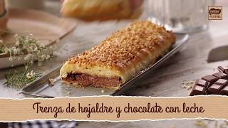 🥧 Trenza de hojaldre y chocolate con leche  Nestlé Postres [upl. by Sirahs]