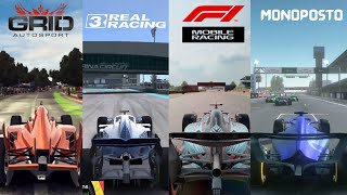 Grid Autosport vs Real Racing 3 vs F1 Mobile Racing vs Monoposto [upl. by Cohleen40]