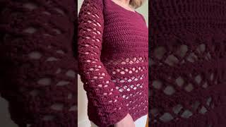 Crochet Lacy Summer Sweater [upl. by Hoenack]