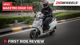 Hero Maestro Edge 125 2019 Review  Launch Price Specs Features and more  ZigWheelscom [upl. by Latini87]