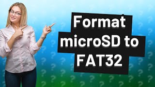 Can a microSD card be formatted to FAT32 [upl. by Covell]