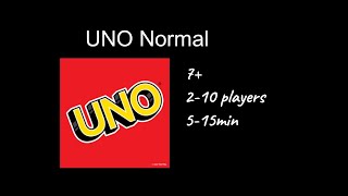 UNO Normal  How To Play  Card game [upl. by Hgielah]