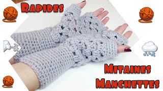 Mitaines au Crochet Femme Enfant Tuto facile en français  Explications et Fiche  Toutes tailles [upl. by Aniroc]