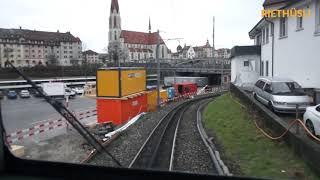 Riethüsli  St Gallen Führerstandsfahrt mit der Appenzeller Bahnen über die Ruckhalde [upl. by Adlay237]