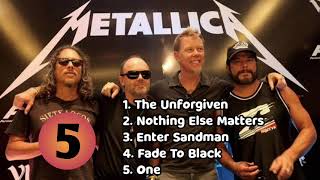 TOP 5 BEST SONGS  METALLICA [upl. by Sugirdor970]