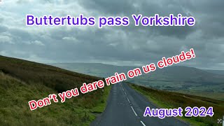 Up and over Buttertubs Pass heading From Thwaite to Hawes but those clouds are threatening rain [upl. by Ahtan374]