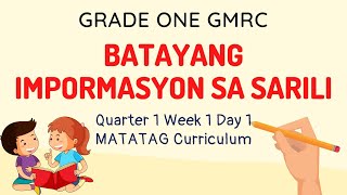 Grade 1 GMRC Quarter 1 Week 1 Day 1 MATATAG Curriculum [upl. by Oninotna]