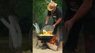 Chef Hermit Cooked Live Crayfish in a Cauldron over a Fire The Best Beer Snack [upl. by Orianna]