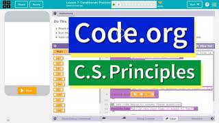 Codeorg Lesson 71 Conditionals Practice  Tutorial and Answer  Unit 4 CS Principles [upl. by Edda83]