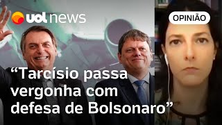 Tarcísio passa pano para Bolsonaro em fala risível sobre ato convocado por Bolsonaro diz Cris Fibe [upl. by Agripina]