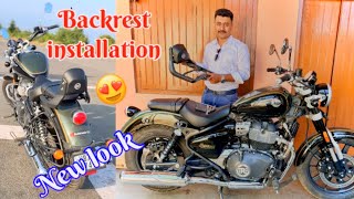 Super meteor 650 ￼￼ backrest installation amp new look😱 backrest review🤔 [upl. by Adnilasor]