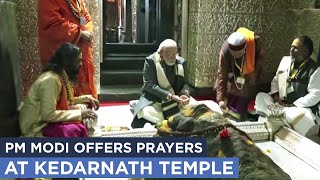 PM Modi offers prayers at Kedarnath Temple [upl. by Pejsach]