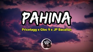 Pahina  Pricetagg ft Gloc 9 ft JP Bacallan Lyrics [upl. by Gasparo205]