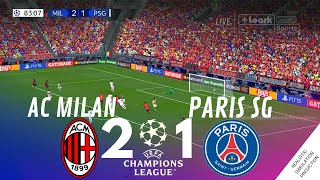 AC MILAN vs PARIS SAINT GERMAIN 21 MATCH HIGHLIGHTS • Video Game Simulation amp Recreation [upl. by Erdreid]