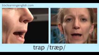 English Pronunciation 👄 Short Vowel  æ  ‘trap’ ‘stamp’ amp ‘back’ [upl. by Aidua]