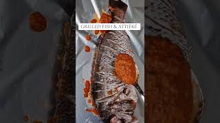 howto make attiéké with grilled fish youtubeshorts food [upl. by Alesandrini]