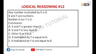 Logical Reasoning 12 [upl. by Coltson44]