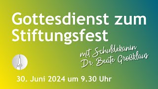 Gottesdienst zum Stiftungsfest [upl. by Pontius968]