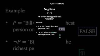 NEGATION of a statement  Mathematical Logic 02 shorts [upl. by Ausoj]