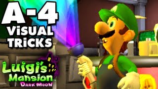 Luigis Mansion Dark Moon  Gloomy Manor  A4 Visual Tricks Nintendo 3DS Gameplay Walkthrough [upl. by Nelo]