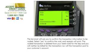 How to void a credit card transaction or sale on the Verifone Vx510 credit card terminal [upl. by Latoya]