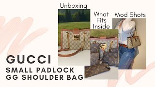 GG Small Padlock Shoulder Bag • Unboxing Review • What Fits Inside • Mod Shots • • • From Nancy [upl. by Maire]