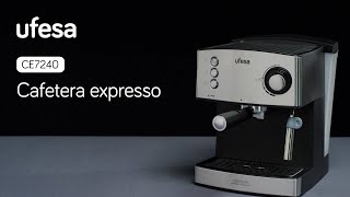 Ufesa CE7240Cafetera Espresso 850W Depósito extraíble de 16 l 20 Bares [upl. by Kcirrag976]