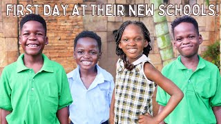 FIRST DAY AT THEIR NEW SCHOOLS 🎒 Back to School in Uganda 🇺🇬 [upl. by Nedla]