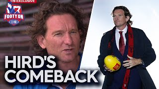 James Hird opens up on his surprise return to the footy world  Footy on Nine [upl. by Llirrehs]