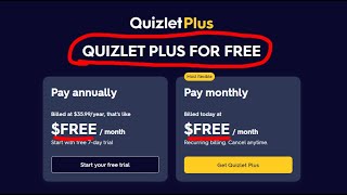 How To Get Quizlet PLUS For FREE [upl. by Beore347]