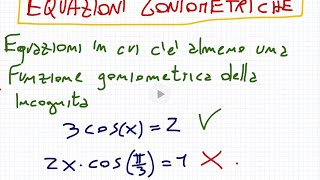 Equazioni goniometriche elementari [upl. by Tressia]