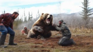 Grizzly Shot 9 Times With Rifle And Still Ambushes Hunters [upl. by Avad]