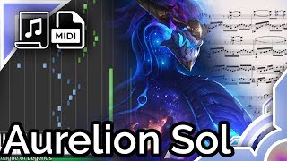 Aurelion Sol login theme  League of Legends Synthesia Piano Tutorial [upl. by Lovato]