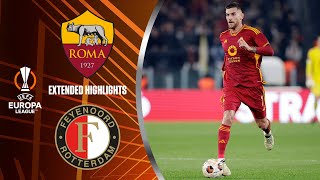 Roma vs Feyenoord Extended Highlights  UEL Playoffs 2nd Leg  CBS Sports Golazo [upl. by Eittam966]