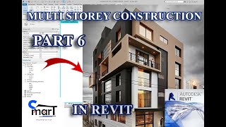 PART 6  HOW TO DESIGN FULL MULTI STOREY PROJECT IN REVIT revittutorialforbeginner revit [upl. by Hauck]