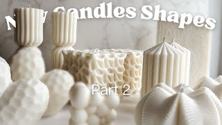 Wicking pouring and demoulding Soy wax decorative candles  New candle shapes  part 2 [upl. by Surovy354]