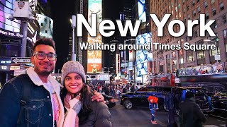 Escape to NYCs Magical Winter4K Times Square Bryant Park amp Staten Island Ferry [upl. by Adnohral]