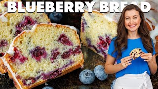 How to Bake Perfect Blueberry Bread  Juicy Berries amp Easy Glaze [upl. by Im]