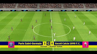 eFootball Mobile 24  Paris SaintGerman FC Vs Ascoli Calcio 1898 FC  Tour Event  Italain Club [upl. by Ylicic]