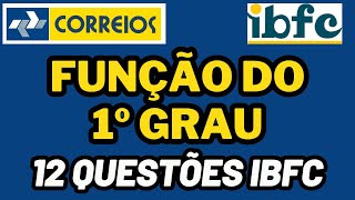 CONCURSO DOS CORREIOS  FUNÇÃO DO 1º GRAU  MATEMÁTICA DA BANCA IBFC  AULA 13 correios ibfc [upl. by Malaspina]