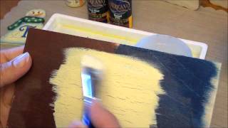 How To Apply DecoArt Weathered Wood Crackle Medium [upl. by Summer]