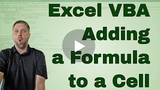 Adding a Fomula into a sheet from VBA  Code Included [upl. by Ahsikyw]