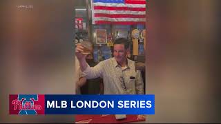 Phillies party with fans in London ahead of MLB series [upl. by Giorgio]