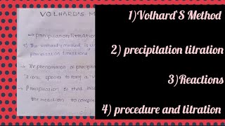 Introduction of PRECIPITATION REACTION and VOLHARDREACTION in pharmaceutical analysis in Telugu [upl. by Anialad]