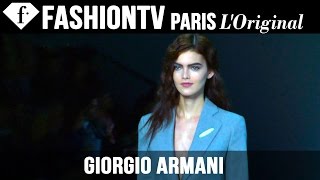 Giorgio Armani FallWinter 201415 FIRST LOOK  Milan Fashion Week  FashionTV [upl. by Adnoek]