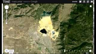 Berkeley Pit Butte Montana Time Lapse 19842012 from GoogleTime Magazine [upl. by Emoryt]