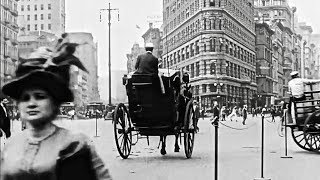 Surreal Old Timey Film Of New York City In 1911 [upl. by Neltiak]