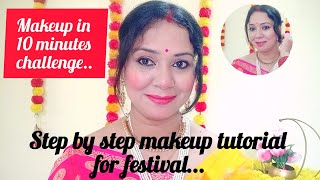 Diwali makeup look 🪔🎇  Step by step makeup tutorial for Festival thestyleinsider8179 [upl. by Hayifas]